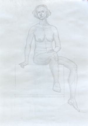 Human figure 2 / pencil on paper / 45 x 65 cm